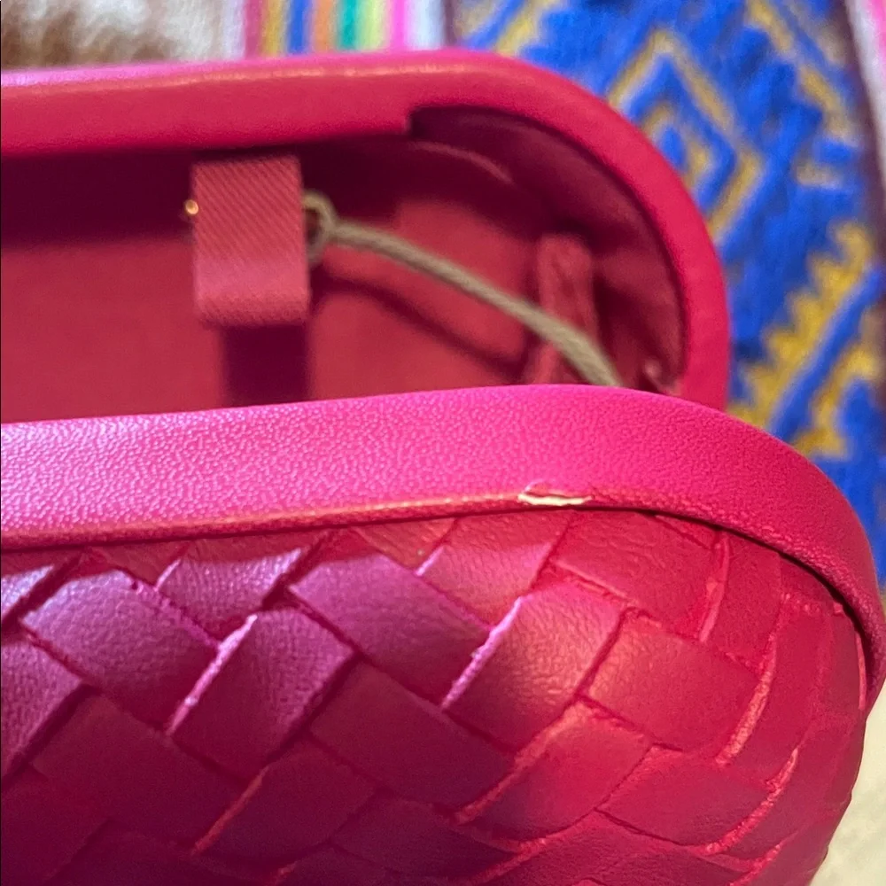 a new day Pink Woven Clutch with Polished Frame - Picture 3 of 10